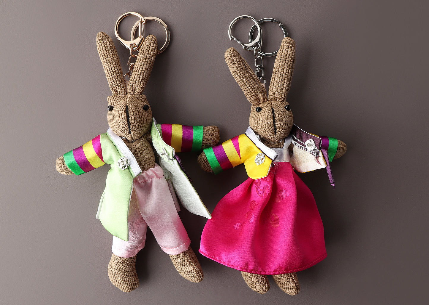 Korean Hanbok Rabbit Keychain