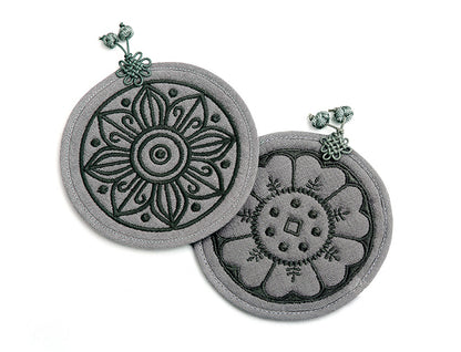 Korean Roof Tile Motif Coaster Set