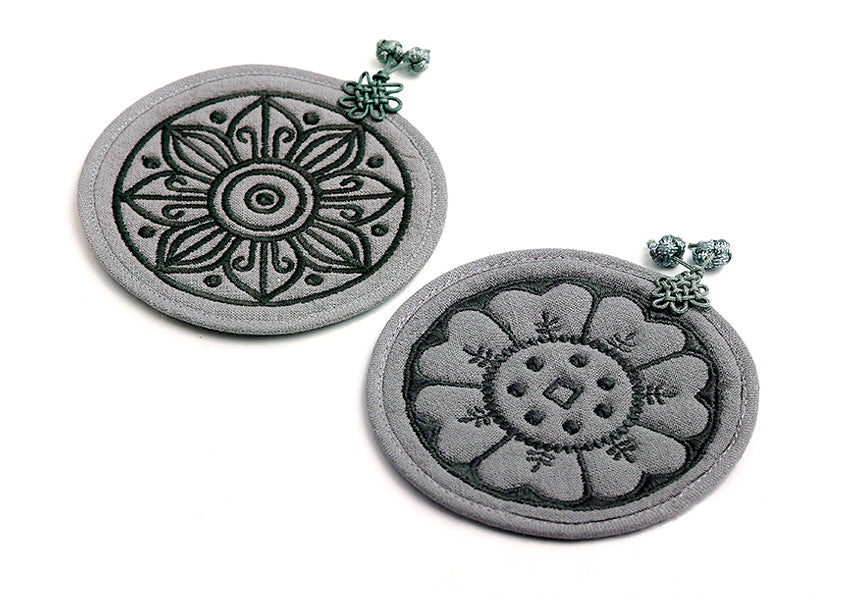 Korean Roof Tile Motif Coaster Set