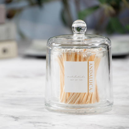 Glass Jar with White Matches