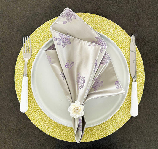 Floral Satin Laurel Napkin