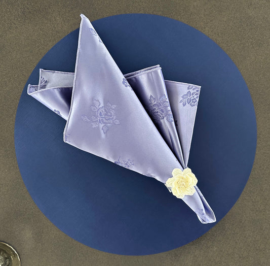 Floral Satin Lavender Napkin