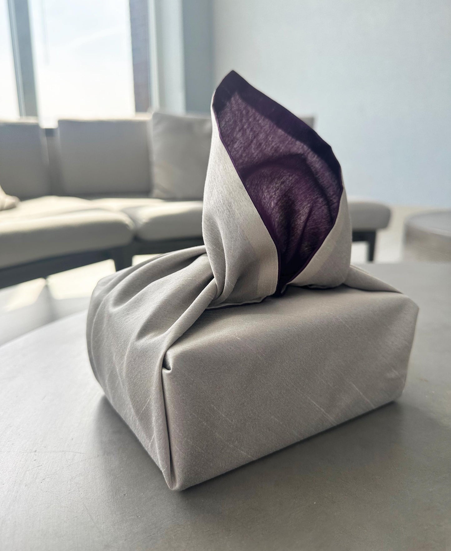 Reversible Purple & Ivory