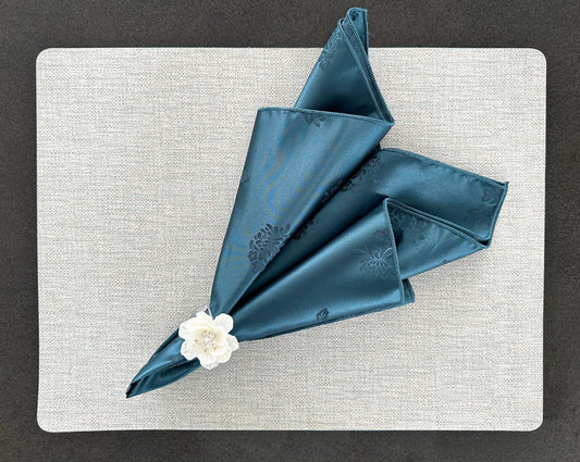 Floral Satin Green Napkin