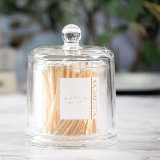 Glass Jar with White Matches