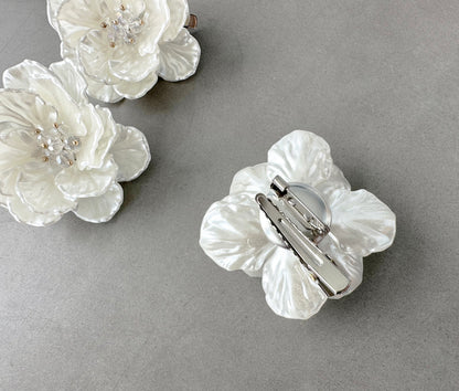 Flower Pearl Clip & Brooch
