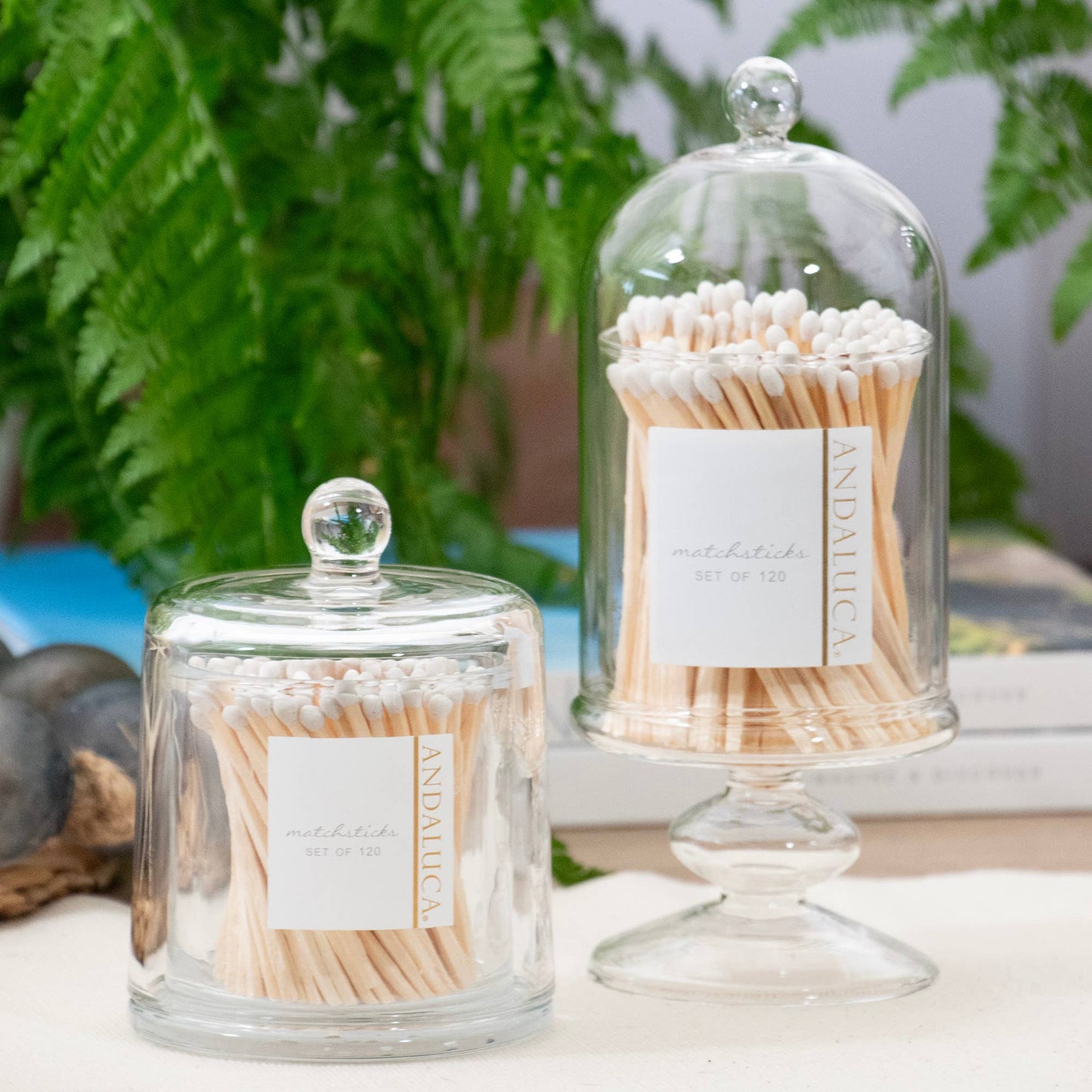 Glass Jar with White Matches