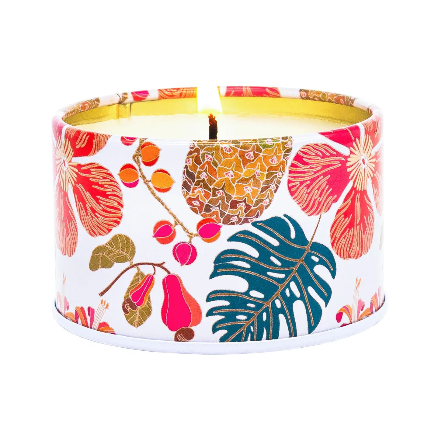 Hibiscus Passion Gold Tin Candle