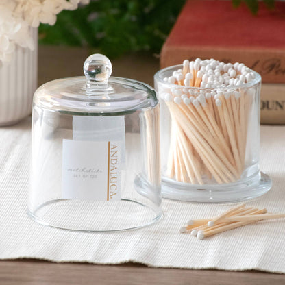 Glass Jar with White Matches