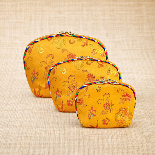 Gold Brocade Pouch Set