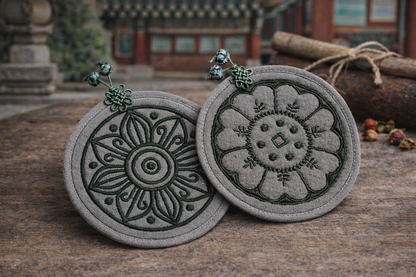 Korean Roof Tile Motif Coaster Set