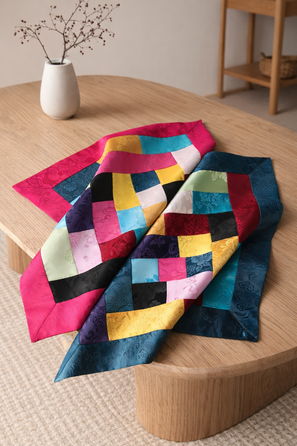 Jogakbo Silk Table Runner