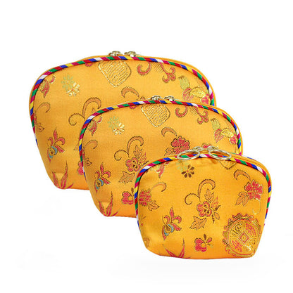 Gold Brocade Pouch Set
