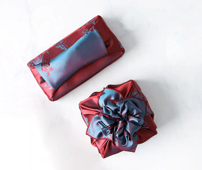 Floral Red & Teal Blue Reversible