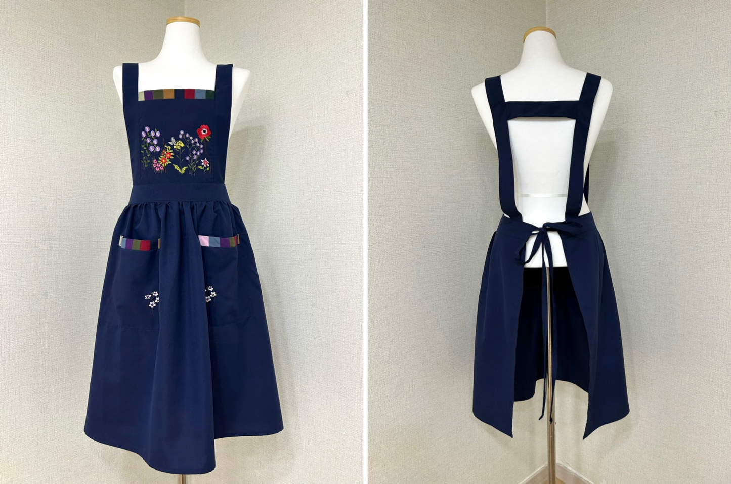 Embroidered Cotton Apron