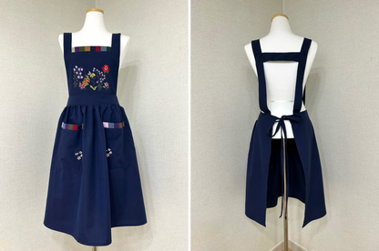 Embroidered Cotton Apron