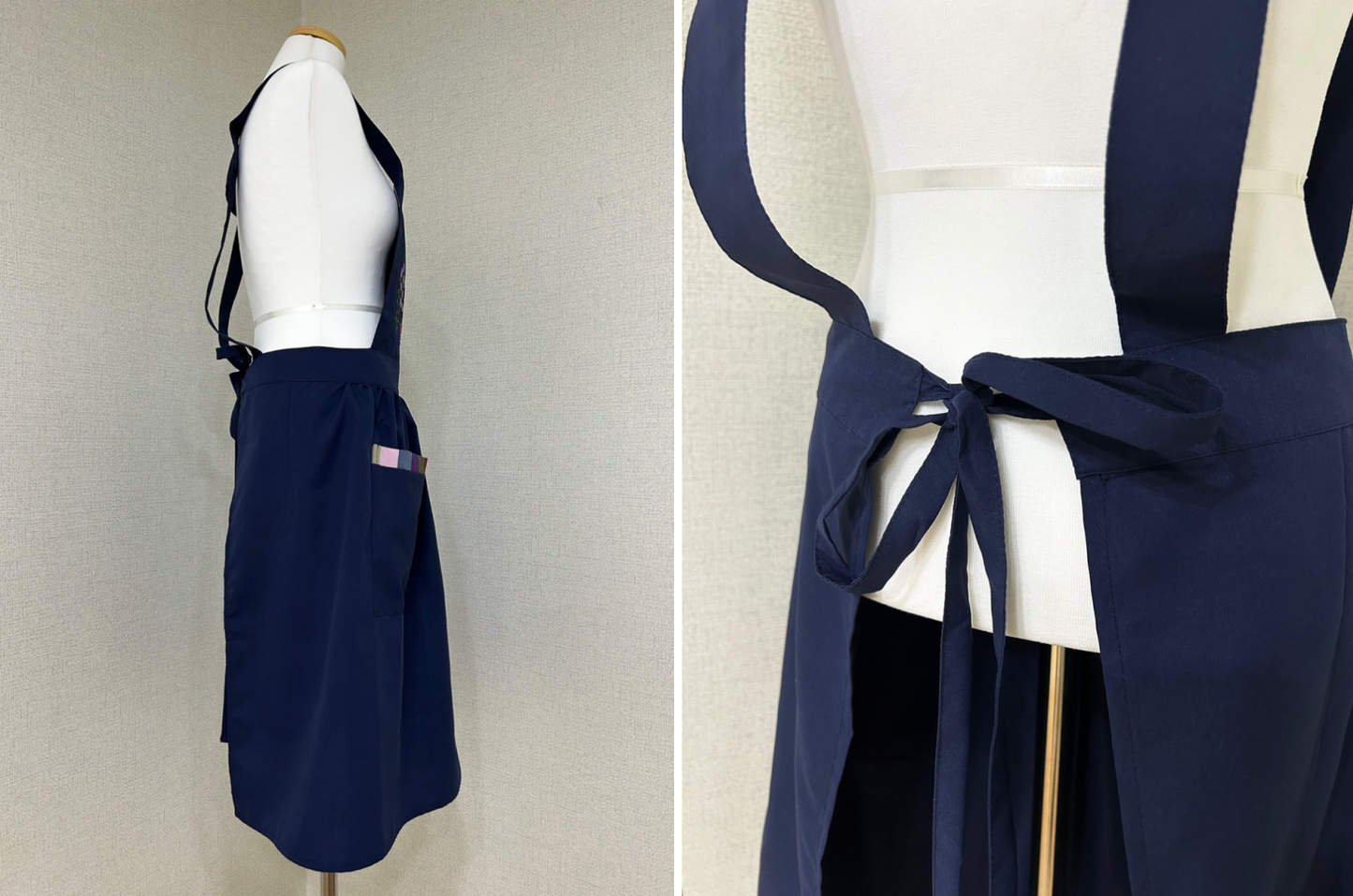 Embroidered Cotton Apron