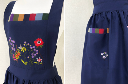 Embroidered Cotton Apron