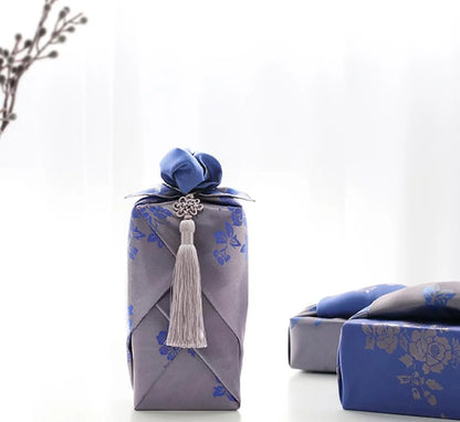 Floral  Silver & Blue Reversible