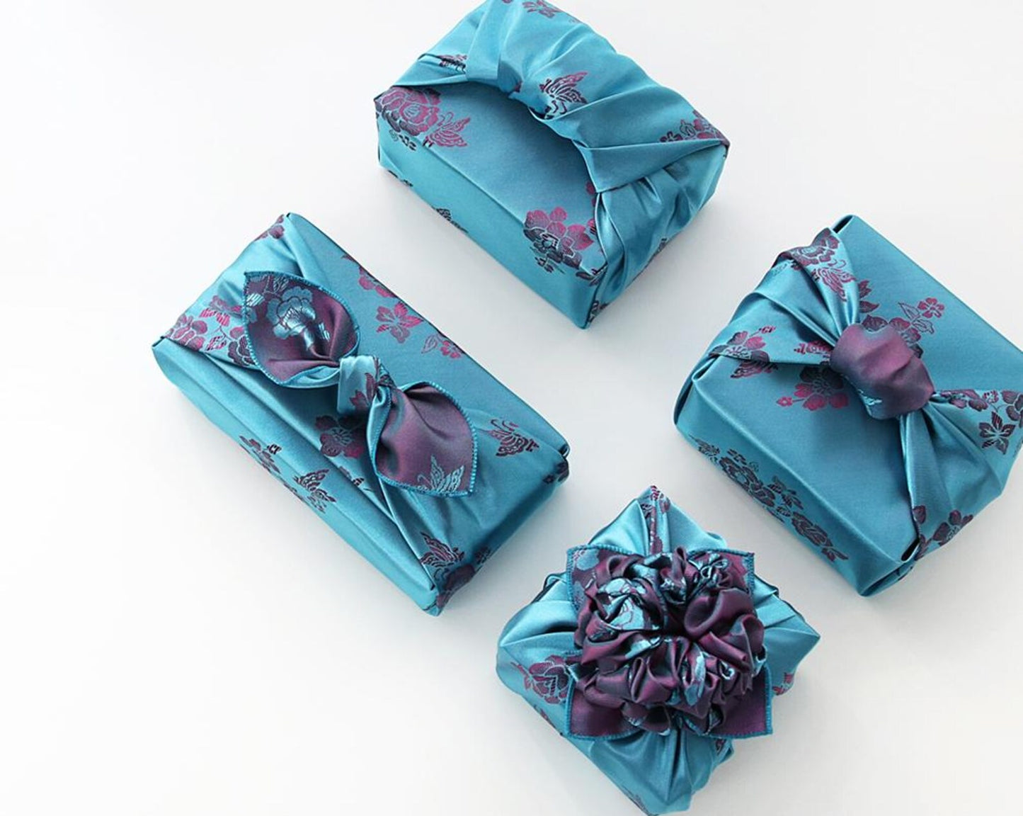 Floral Teal Blue & Rose Reversible