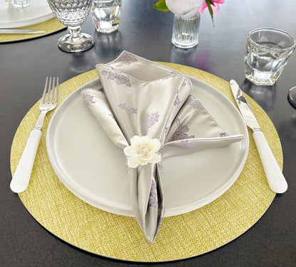 Floral Satin Laurel Napkin