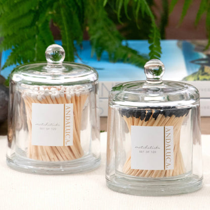 Glass Jar with White Matches