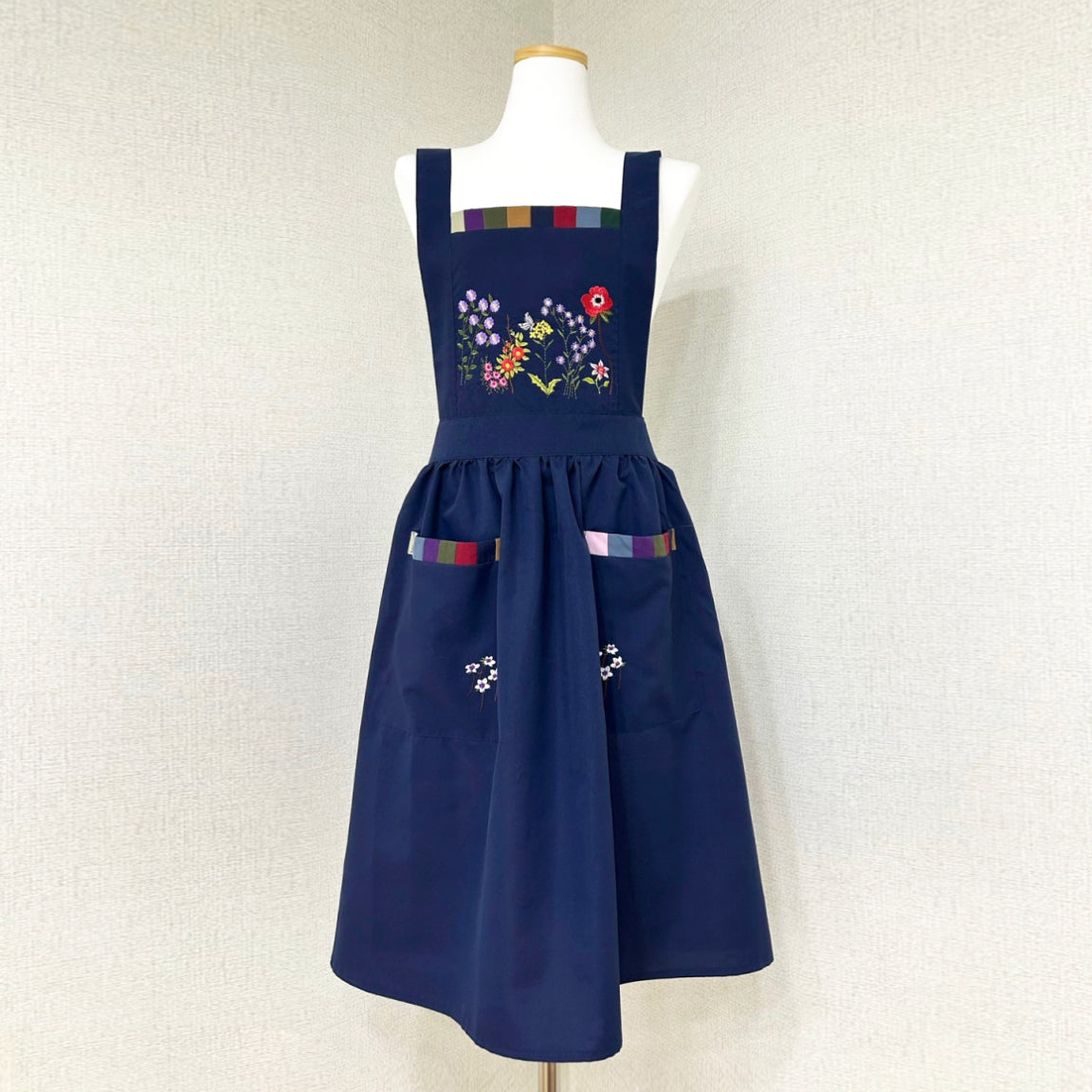 Embroidered Cotton Apron