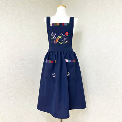 Embroidered Cotton Apron