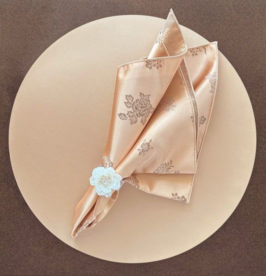 Floral Satin Gold Napkin
