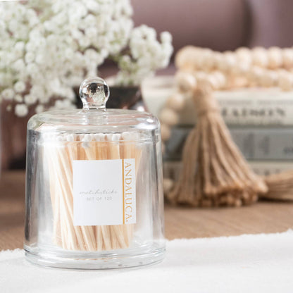 Glass Jar with White Matches