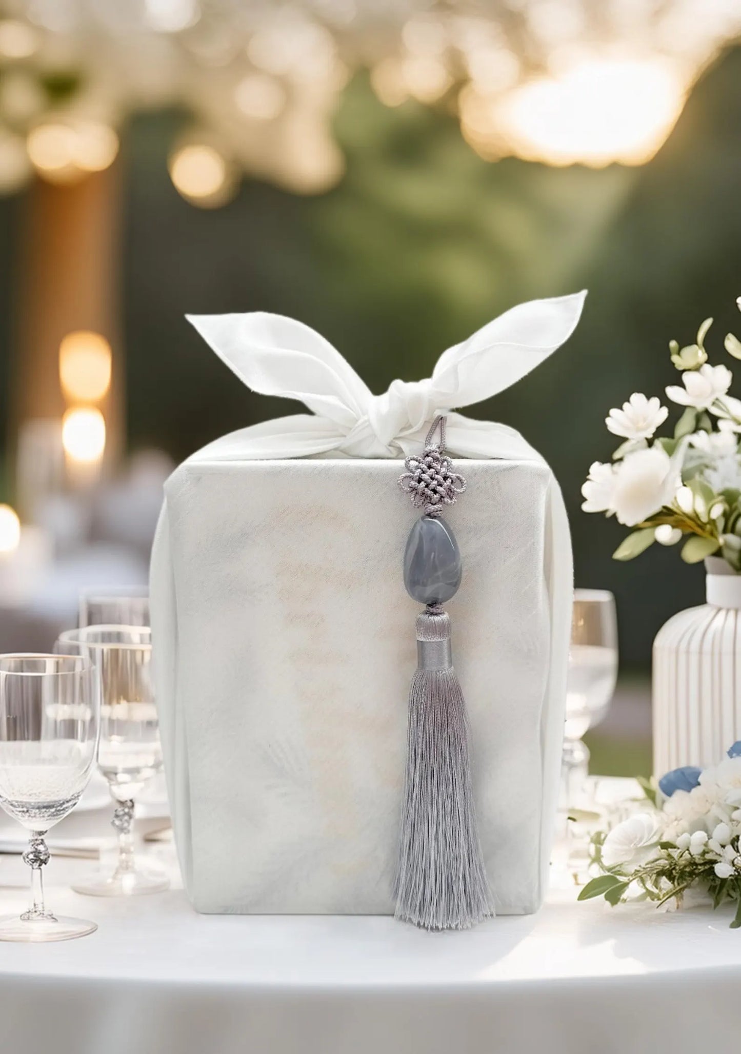 Bojagi with Gemstone Norigae