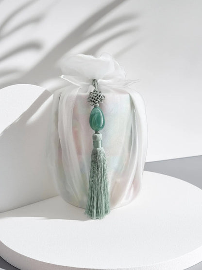 Bojagi with Gemstone Norigae