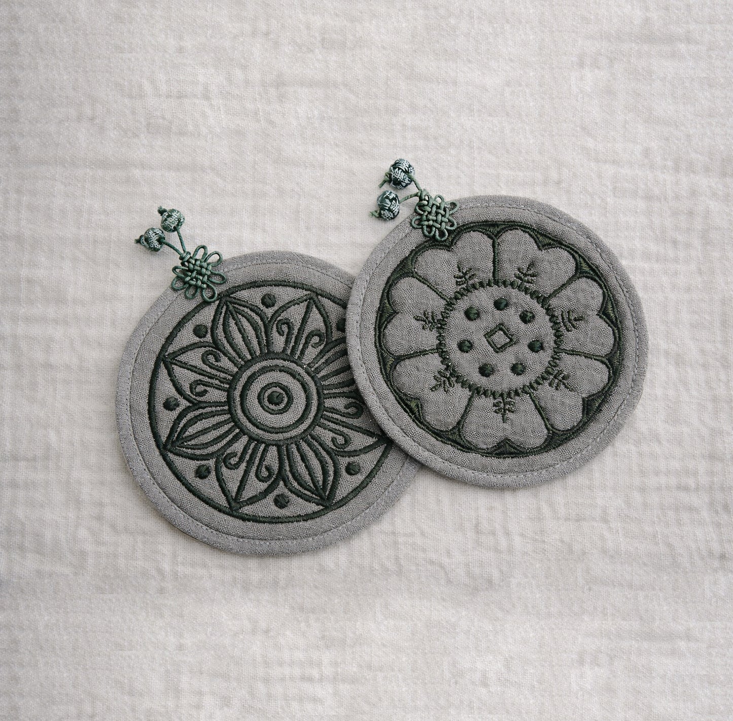 Korean Roof Tile Motif Coaster Set